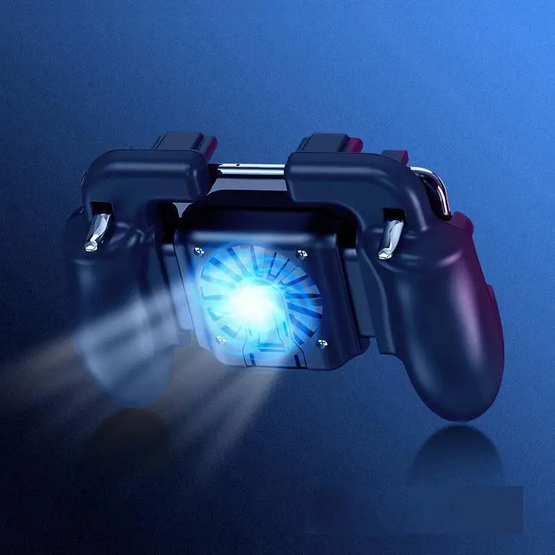 H5 Hand Grip Mobile Phone Gamepad Mobile Phone Joystick Hand Grip Fire Aim Key With Cooling Fan for Mobile Phone PUBG