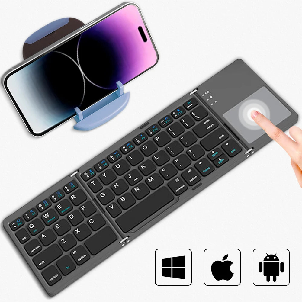 New Folding Keyboard For Xiaomi Samsung iPad Mobile Phones Tablets PC Multiple Devices To Connect Bluetooth Wireless Keyboard