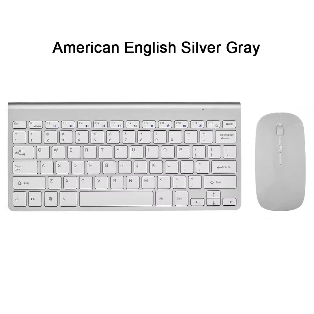 Various Language Layouts Wireless Keyboard Mouse Combo Low Noise Energy Saving Use dry batteries for Computer Laptop Windows