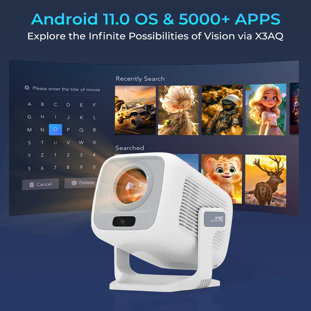 LynCast Projector 4K 350ANSI Android 11 Projetor Wifi6 BT5.4 1920*1080P Outdoor Cinema Beamer Video Home Theater projectors X3AQ